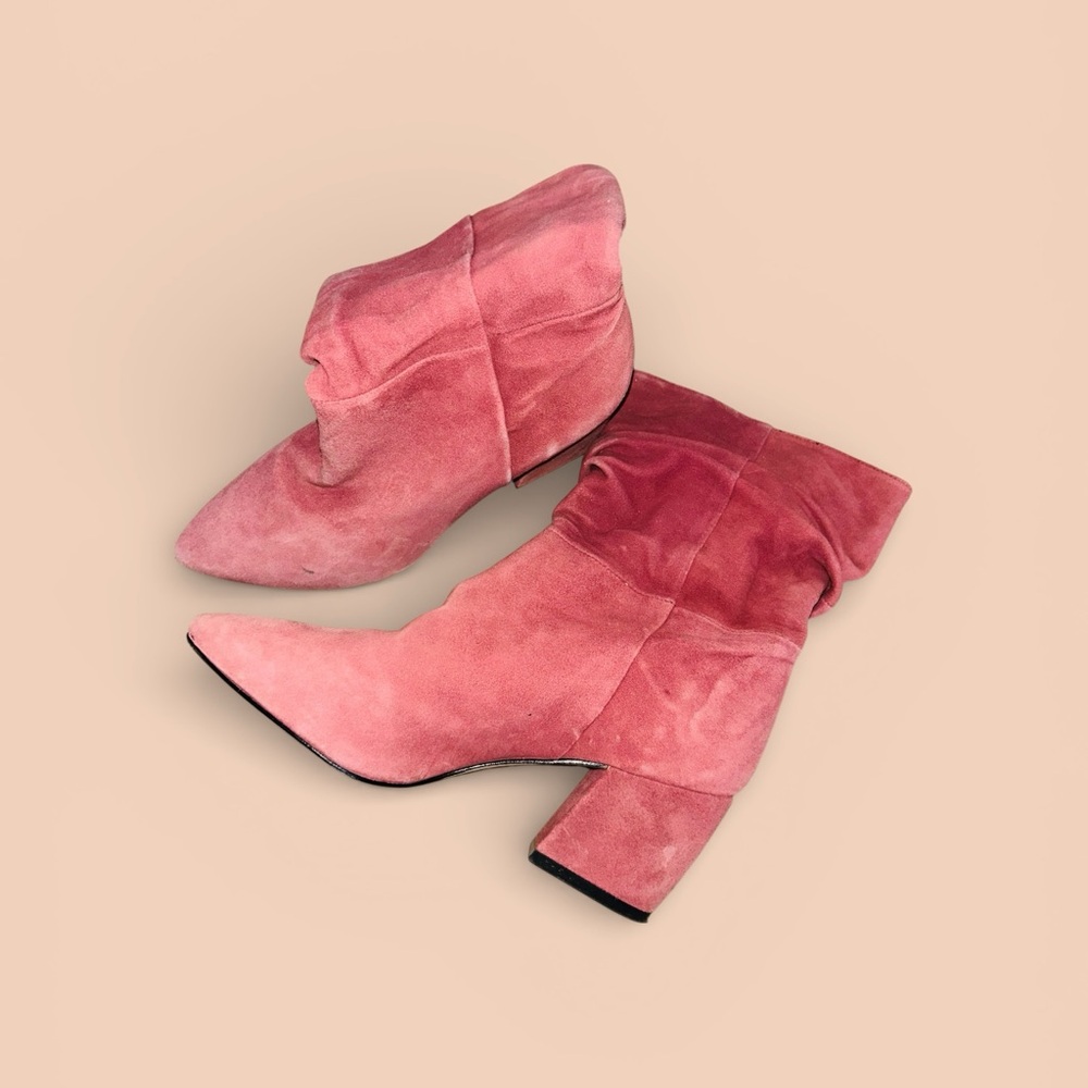 Botkier Pink Suede Heeled Boots